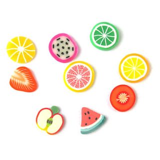 3D Fimo Slice Cartoon Fresh Fruit Face Nail Art Decorations