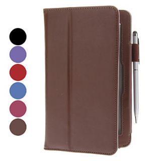 7 Inch Lichee Pattern 2 Fold PU Case with Handle for HP TouchPad Go(Free Random Color Stylus)