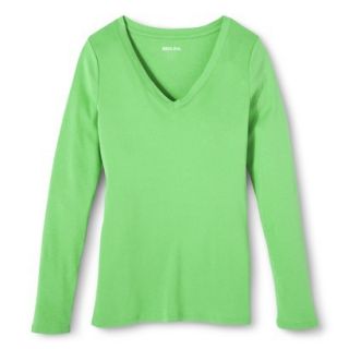 Womens Ultimate Long Sleeve V Neck Tee   Pristine Green   XS