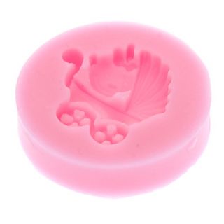 1pcs Baby Carriage Shower Party Silicone Mold Soap