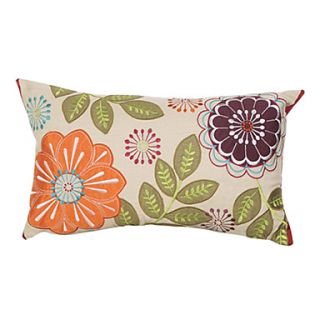 Traditional Flowers Floral Polyester Decorative Pillow Cover