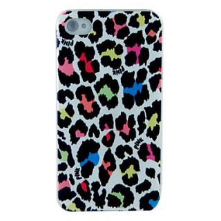 Leopard Print Dull Polish Embossment Back Case for iPhone 4/4S