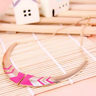The new European and American fashion jewelry vintage necklace N726 crescent  shaped bends