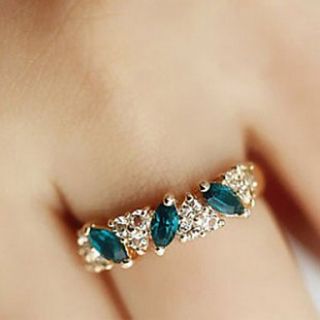 Sweet Retro Feel Emerald Ring Flash Ring Finger Female R598