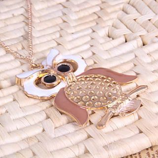 Korean fashion jewelry hollow owl sweater chain necklace European and American style (random color)