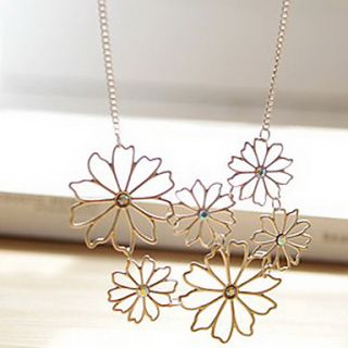 Princess models ladies temperament hollow flowers multilayer short paragraph sweater chain necklace N694