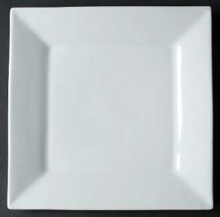  White Dinnerware Collection Hard Square Dinner Plate, Fine China Dinner