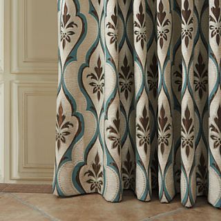 (One Pair) Rococo Curved Lines Energy Saving Curtain