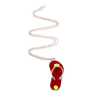 Long necklace Korean version of fluorescent color color drip flops sweater chain female wild