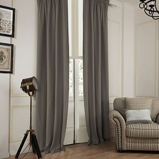 (One Pair) Modern Grey Jacquard Eco friendly Curtain