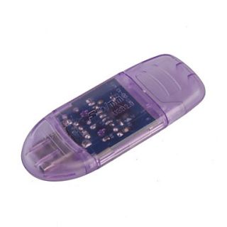 USB 2.0 SDHC SD/MMC Card Reader (Purple)