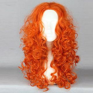 Brave Princess Merida Orange Cosplay Wave Wig