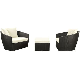 Espresso And White Kindred 3 piece Outdoor Patio Set (set Of 3)