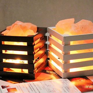 New Styles Himalayan Ionic Crystal Salt Wooden Fence Lamp Crystal Salt Lamp/Light Dimmer