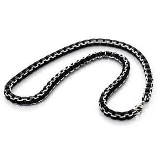 Cool Black Box Chains 316L Stainless Steel Necklace High Quality Mens Jewelry 6MM