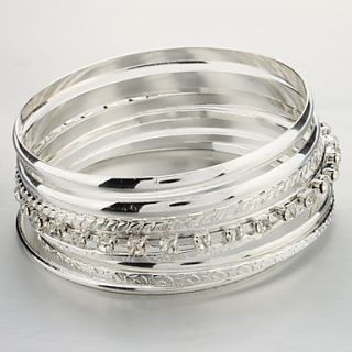 8 Piece Fashionable Korean Style Silver Bracelet