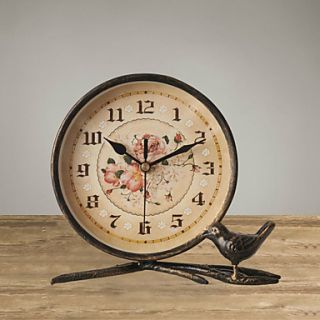 Country Style Birds Design Tabletop Clock