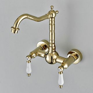 Contemporary Two Holes Ti PVD Finish Kitchen Faucet