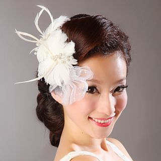 Feather Flowers Wedding Headpieces
