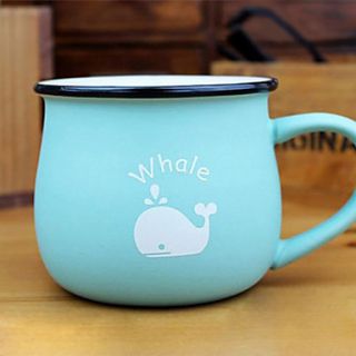 Coffee Mug, Ceramic 3.53.53, Whale Pattern
