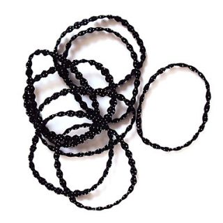 Eight Black and White Dots Fine Hair Ropes