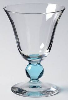 Bryce Apollo Cerulean (Blue) Wine Glass   Stem #925, Cerulean Blue Stem,Clear Bw