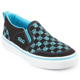 Vans Asher Girls Skate Shoes, Blue/Black, Girls