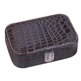 PU Leather Womens Alligator Pattern Pinkbabi Jewelry Box