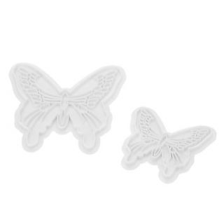 2pcs Fondant Butterfly Mold Cake Cutter Cookies Sugarcraft Decorating Tool