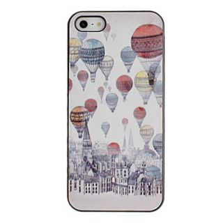 Hot Air Balloons Pattern PC Hard Case with Black Frame for iPhone 5/5S