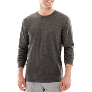 Stafford Long Sleeve T Shirt   Big and Tall, Heather Charcoal, Mens
