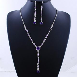 Graceful Alloy with Acrylic Necklace,Earrings Jewelry Set(More Colors)