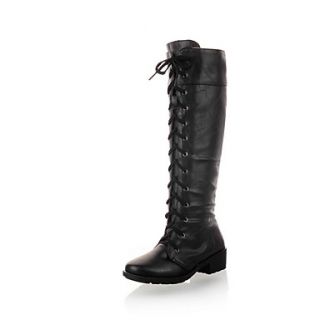 Leather Platform Knee High Boots Casual Shoes (More Colors)
