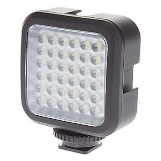 4W 6500K 36 LED Video Light for Camcorder with 750mAh Rechargeable Li ion Battery Pack