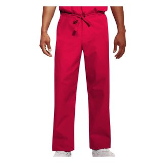 Cherokee Workwear Cherokee Unisex Drawstring Pants, Red, Womens