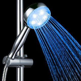 Temperature controlled Chrome Finish 3 Colors LED Hand Shower