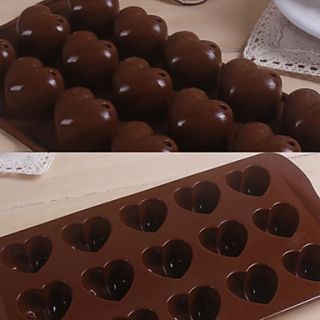15 Grids Love Heart Pattern Silicone Cake Mould