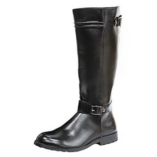 Faux Leather Mens Cowboy Boots with Zipper