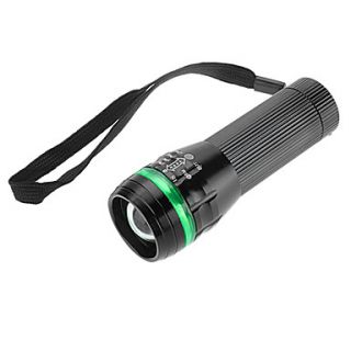Samllsun Adjustable Focus Waterproof 1 Mode Cree Led Flashlight ZY L29 1(350LM,3xAAA/1x18650,Black)