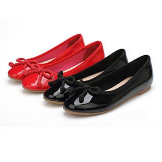 Patent Leather Flat Heel Ballerina Flats with Bowknot Shoes(More Colors)