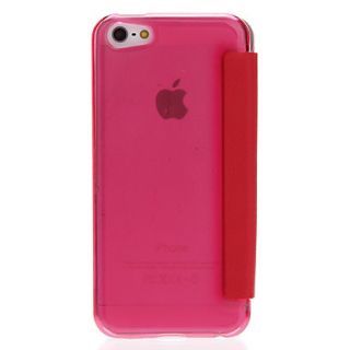 Solid Color PU Full Body Case with Mirror and Transparent Back Covere for iPhone 5C (Assorted Colors)