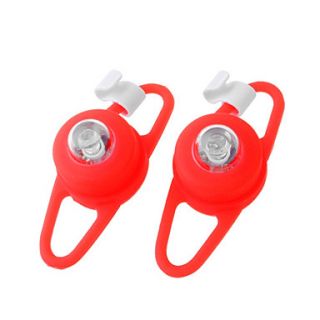 Red Light 3 Mode Tie On Bike Light Keychains (2 Keychain Set)(YT L118)