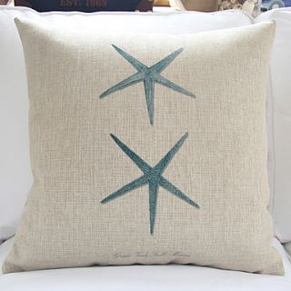 18 Sea Life Green Starfish Cotton/Linen Decorative Pillow Cover