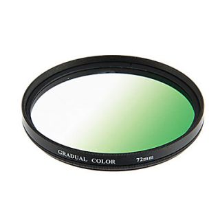 72mm Gradual Green Filter Lens Film (Green)