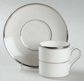 Wedgwood Carlyn Bond Shape Demitasse Cup and Saucer Set, Fine China Dinnerware  
