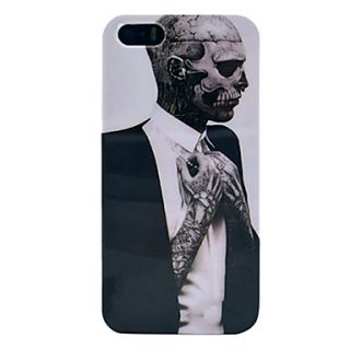 Suit Skull Pattern Plastic Back Case for iPhone 5/5S