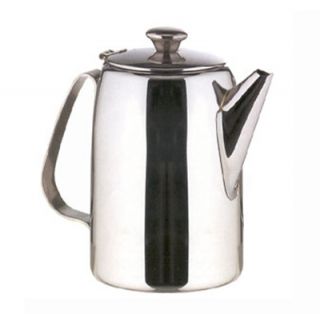 American Metalcraft Coffee Pot w/ 68 oz Capacity & Hinged Lid, Mirror/Stainless