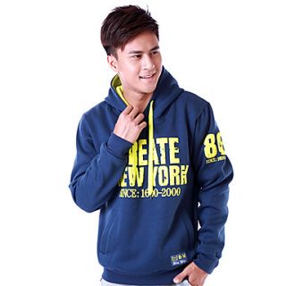 Mens Blue Casual Hoodie