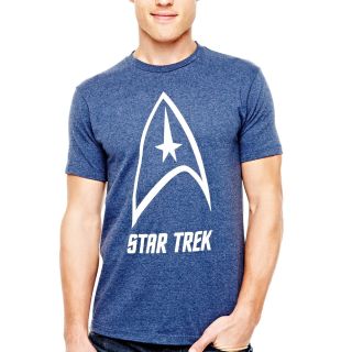 Star Trek Delta Shield T Shirt, Navy Heather, Mens