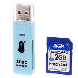 Hi speed Ultra SD Memory Card 2G with 2 in 1 Card Reader
